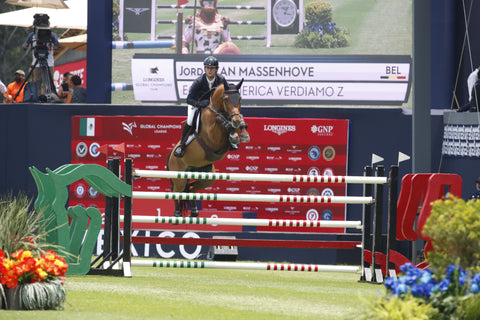 Jordy Van Massenhove and equine America Verdiamo Z jumping