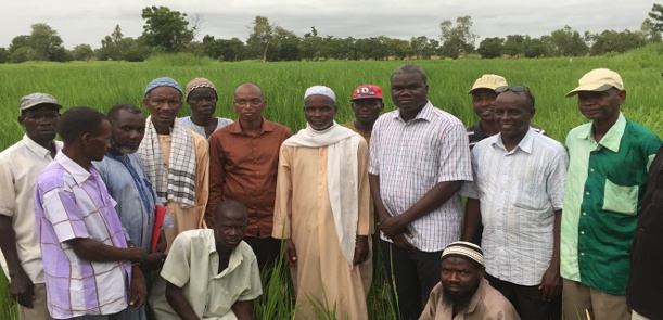 Dans cette photo de famille paysannne, on recommaît Waly Diouf, coordonnateur Pracas, 3ième personne à partir de la droite.