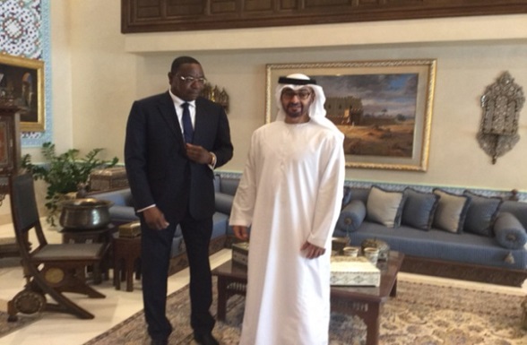 Mankeur Ndiaye, ministre sénégalais des Affaires étrangères et son homologue des Emirats arabes unis.