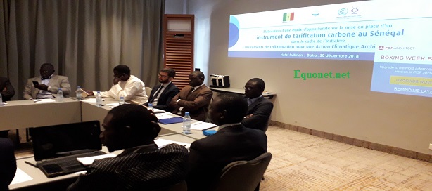 Atelier de validation de l'étude d'opportunité sur les instruments de tarification carbone au Sénégal.