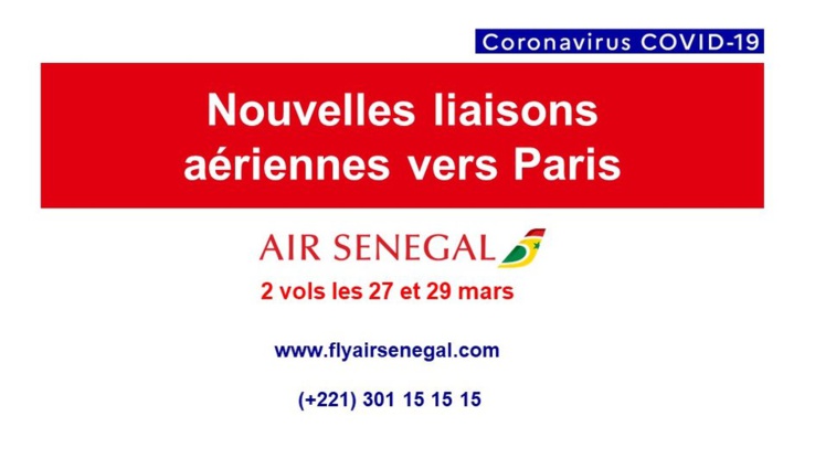 Covid-19 : Air Sénégal ouvre de nouvelles lignes aériennes vers Paris