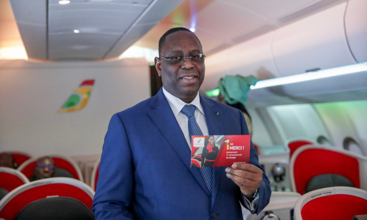 Macky Sall voyage avec Air Sénégal.
