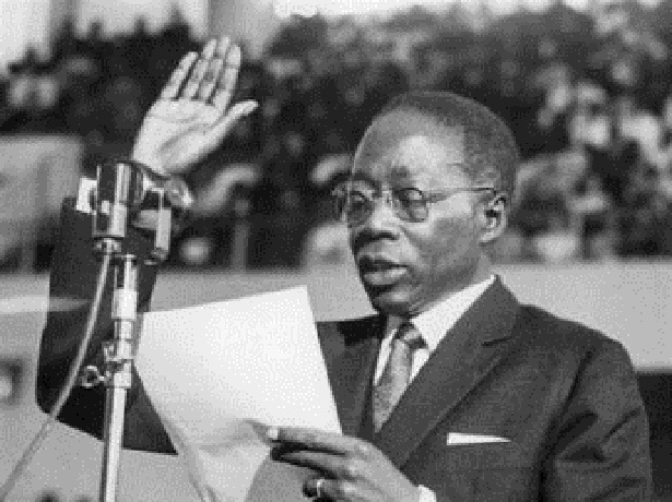 Ancien président sénégalais Léopold Senghor (1974).