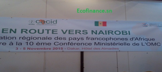 Les pays francophones de l'Omc dans une dynamique offensive pour les négociations de Naïrobie 2015.