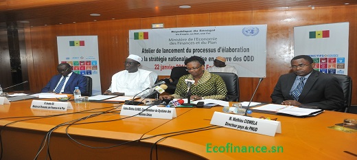 Fatou B. Djigo, coordonnateur résident du Système des nations unies au Sénégal, prononçant son allocution d'ouverture.