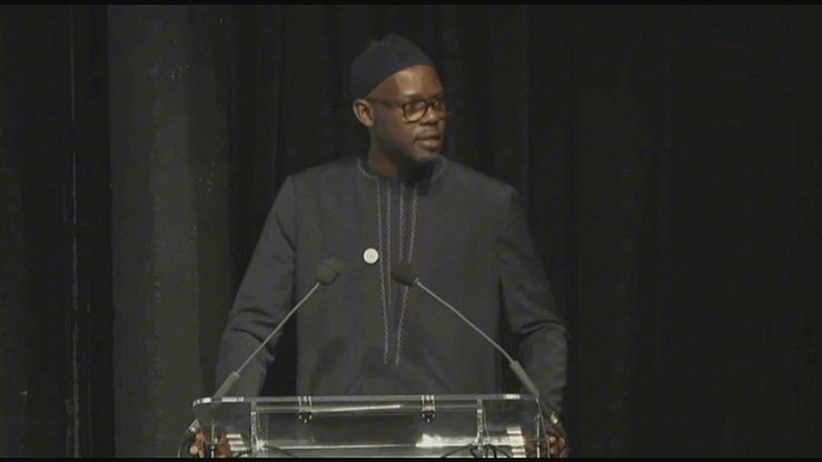 Serigne Abdoul Hamid SY, Président de la CEZAT, lors de son allocution à la Conférence de Paris sur le thème « Face aux extrèmes guérir le monde par le dialogue des cultures et des religions ».