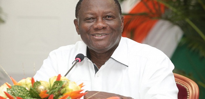 Alassane Ouattara, président de la Côte d'Ivoire qui vient de bénéficier de deux accords triennaux pour le Fec et le Mec.