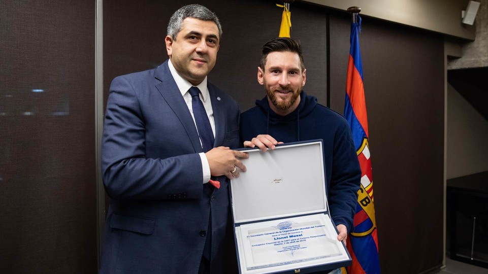 Leo Messi nommé ambassadeur de l'Organisation mondiale du tourisme pour le tourisme responsable