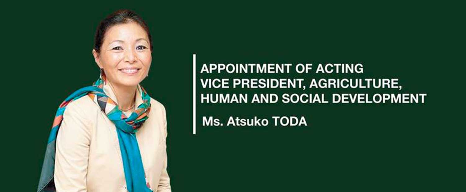 Atsuko Toda nommée vice-présidente par intérim de la Bad.