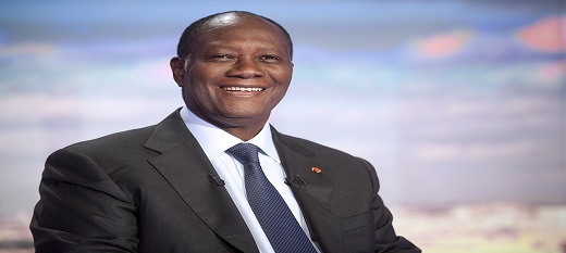 Alassane Ouatarra, président de la Côte d'Ivoire.