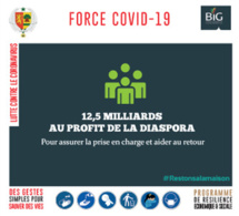 force covid-19-sénégal : 12,5 milliards au profit de la diaspora